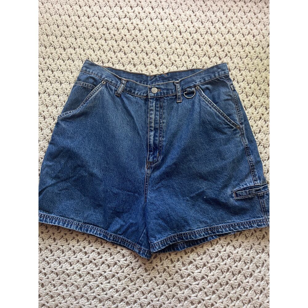 Vintage 90s Carpenter Shorts Denim Relaxed Loose Size 14 Large